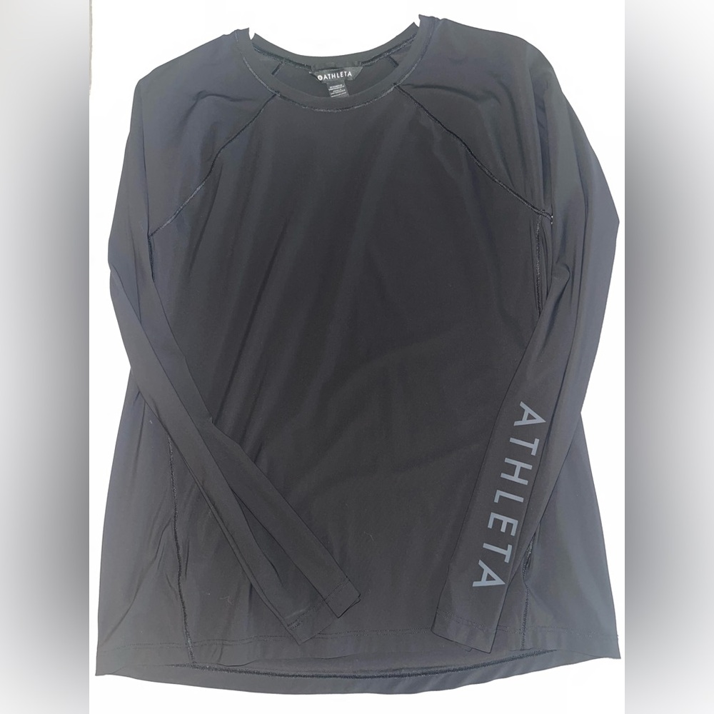 Women’s Athleta Black Long Sleeve Crew Neck Train T-Shirt S